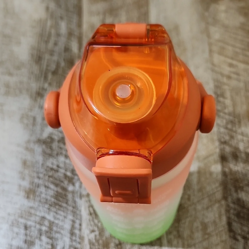 Gradient Water Bottle with Motivational Time Markers